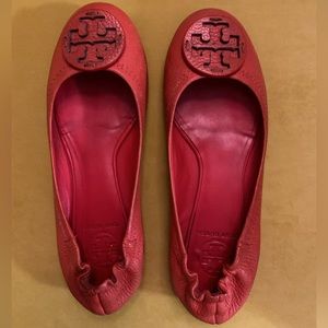 Tory Burch Reva orange flats